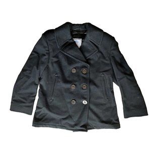 DSCP United States Navy Women’s Black Peacoat Pea Coat Jacket Size 12 Short